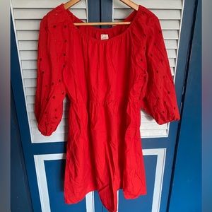 A New Day Eyelet Sleeve Dress